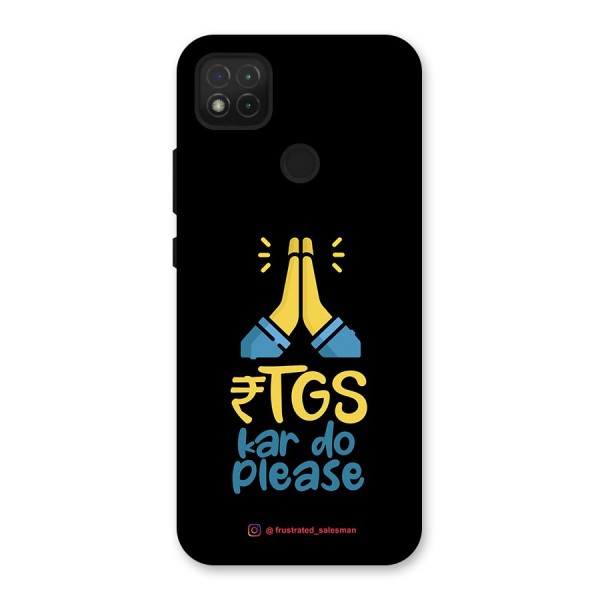 RTGS Kar Do Please Black Back Case for Redmi 9C