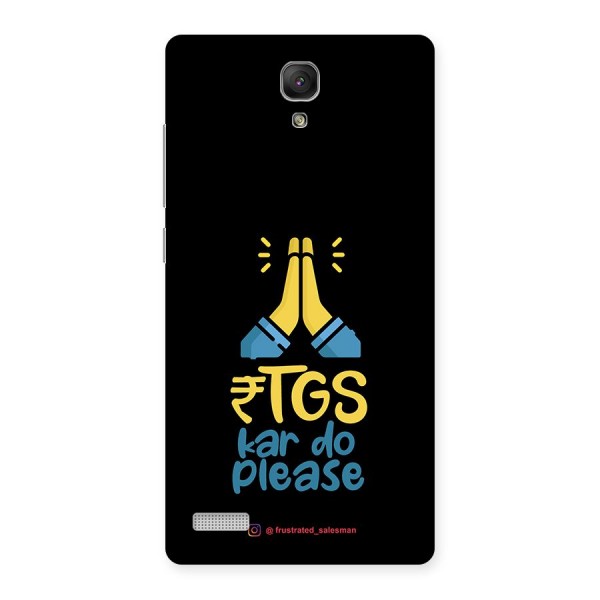 RTGS Kar Do Please Black Back Case for Redmi Note