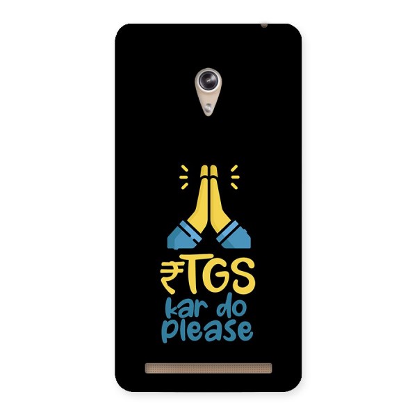 RTGS Kar Do Please Black Back Case for Zenfone 6