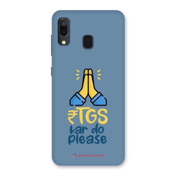 RTGS Kar Do Please SteelBlue Back Case for Galaxy A20