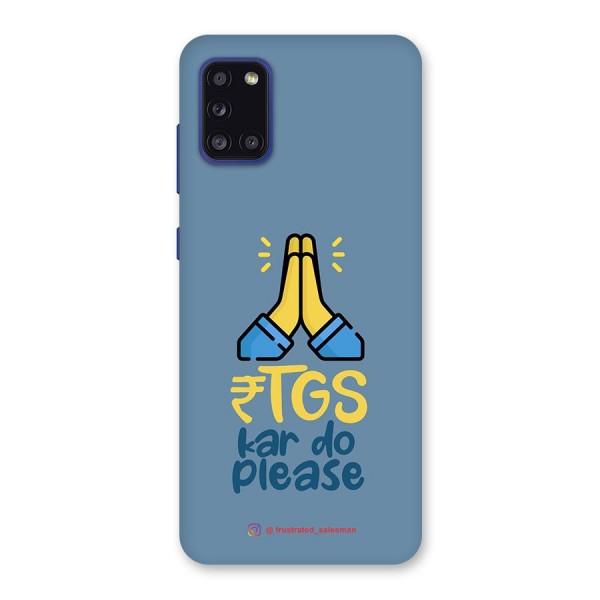 RTGS Kar Do Please SteelBlue Back Case for Galaxy A31