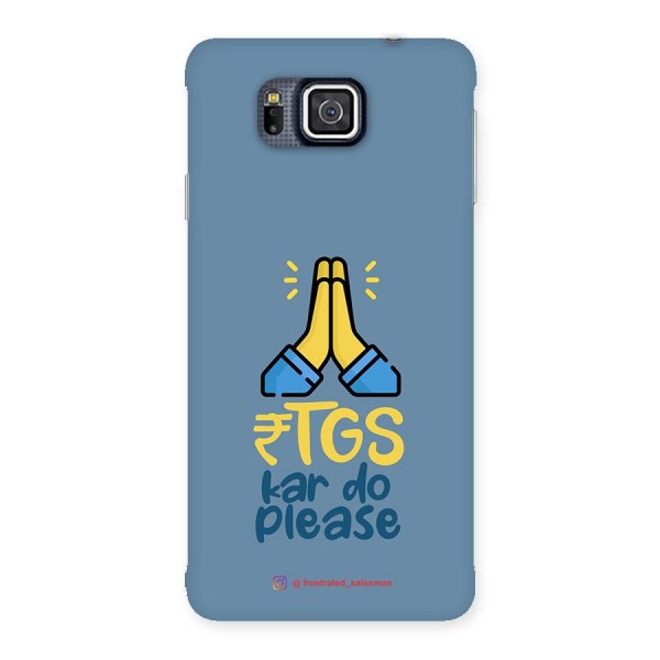 RTGS Kar Do Please SteelBlue Back Case for Galaxy Alpha