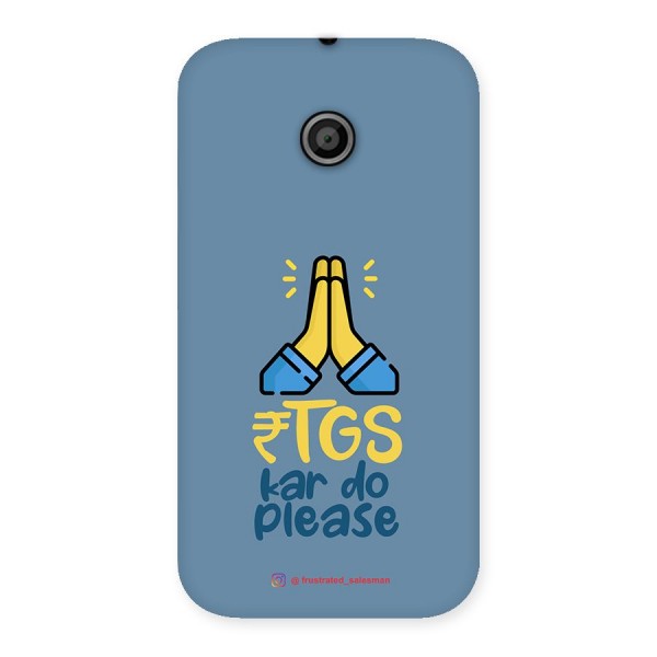 RTGS Kar Do Please SteelBlue Back Case for Moto E