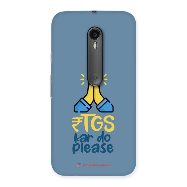 RTGS Kar Do Please SteelBlue Back Case for Moto G3