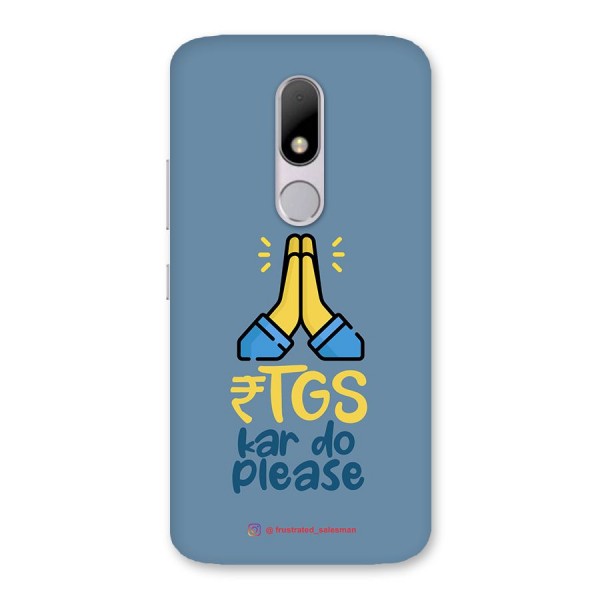 RTGS Kar Do Please SteelBlue Back Case for Moto M