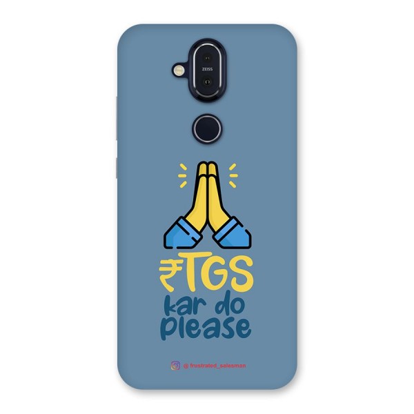 RTGS Kar Do Please SteelBlue Back Case for Nokia 8.1