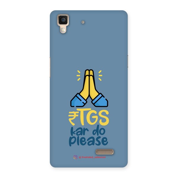 RTGS Kar Do Please SteelBlue Back Case for Oppo R7