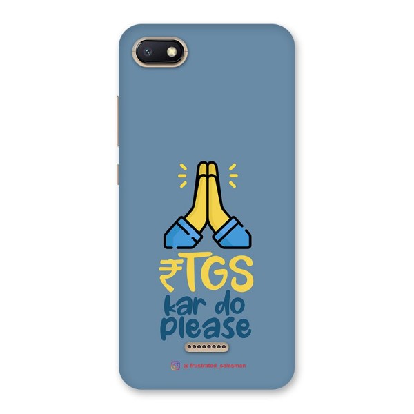 RTGS Kar Do Please SteelBlue Back Case for Redmi 6A