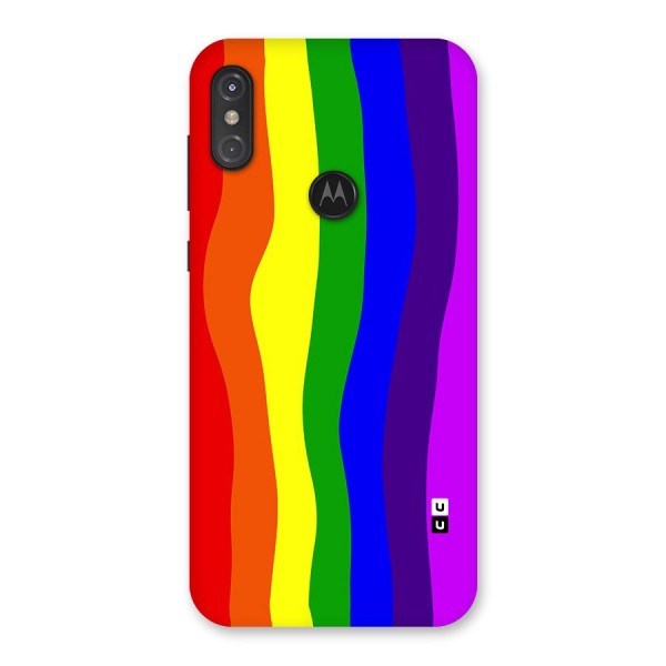 Rainbow Curves Back Case for Motorola One Power