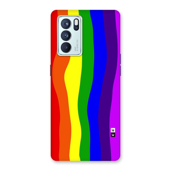 Rainbow Curves Glass Back Case for Oppo Reno6 Pro 5G