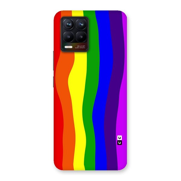 Rainbow Curves Glass Back Case for Realme 8