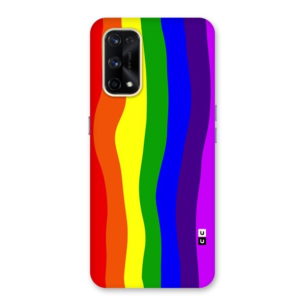 Rainbow Curves Glass Back Case for Realme X7 Pro