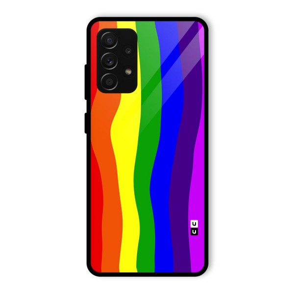 Rainbow Curves Glass Back Case for Galaxy A53 5G