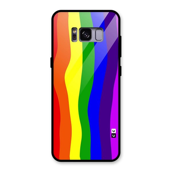 Rainbow Curves Glass Back Case for Galaxy S8