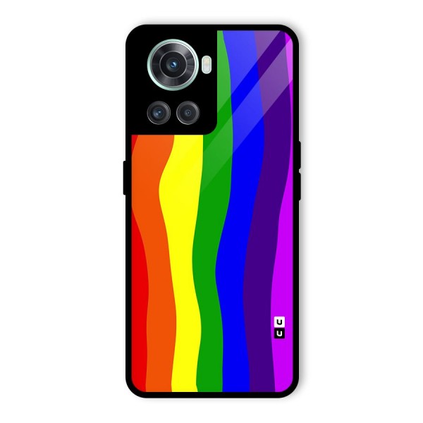 Rainbow Curves Glass Back Case for OnePlus 10R