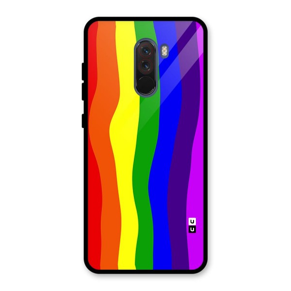 Rainbow Curves Glass Back Case for Poco F1