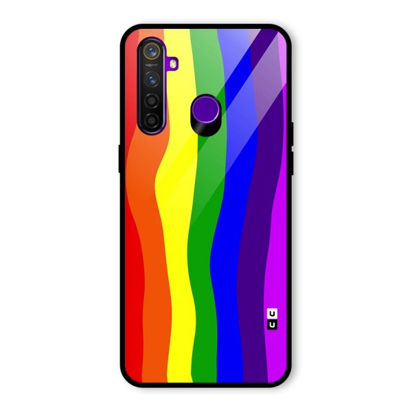 Rainbow Curves Glass Back Case for Realme 5 Pro