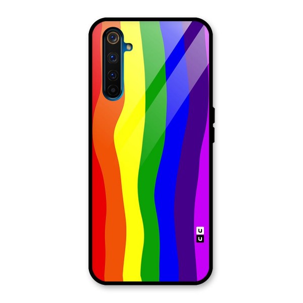 Rainbow Curves Glass Back Case for Realme 6 Pro