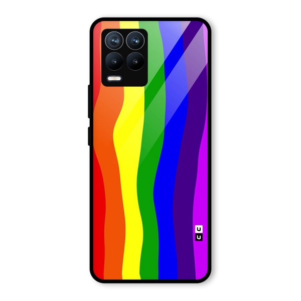 Rainbow Curves Glass Back Case for Realme 8