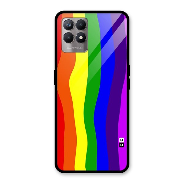 Rainbow Curves Glass Back Case for Realme 8i