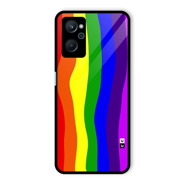 Rainbow Curves Glass Back Case for Realme 9i