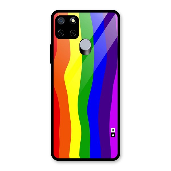 Rainbow Curves Glass Back Case for Realme C15