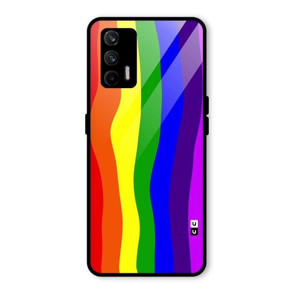 Rainbow Curves Glass Back Case for Realme X7 Max