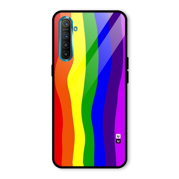 Rainbow Curves Glass Back Case for Realme XT