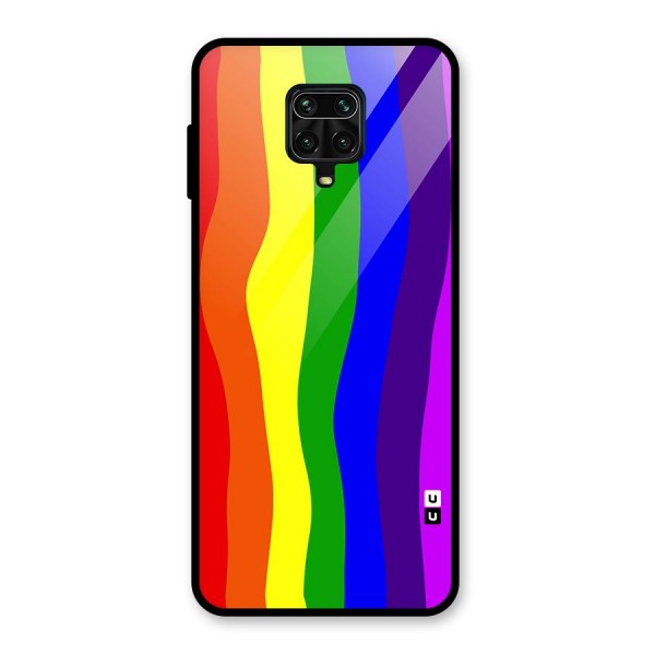 Rainbow Curves Glass Back Case for Redmi Note 10 Lite