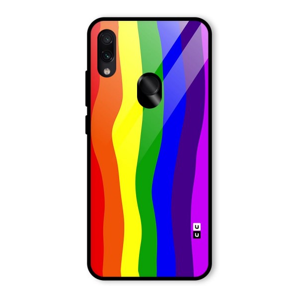 Rainbow Curves Glass Back Case for Redmi Note 7