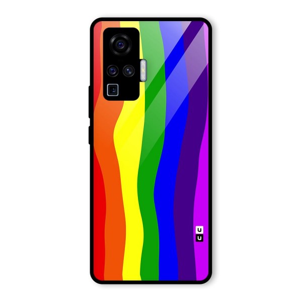 Rainbow Curves Glass Back Case for Vivo X50 Pro