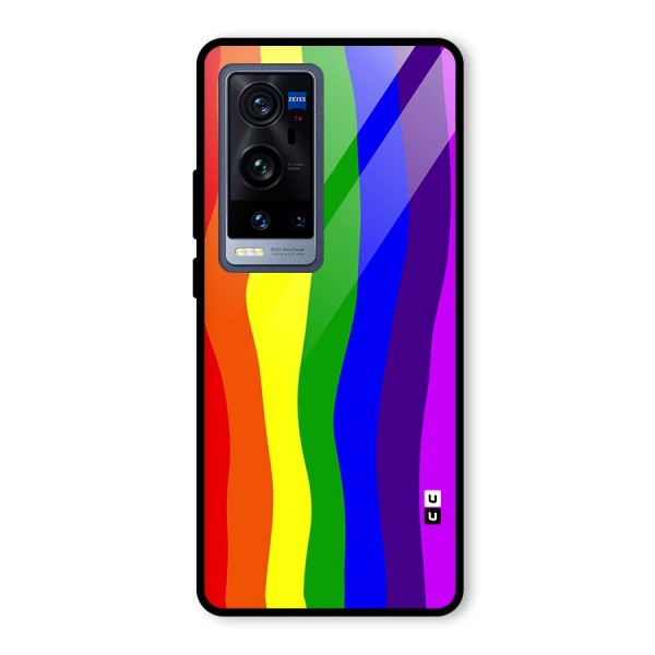 Rainbow Curves Glass Back Case for Vivo X60 Pro Plus