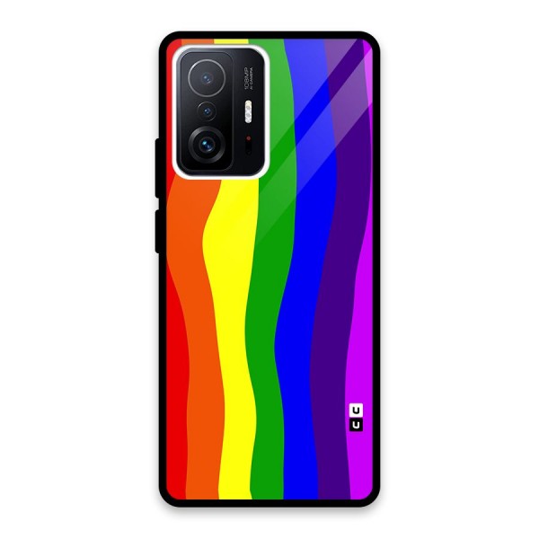 Rainbow Curves Glass Back Case for Xiaomi 11T Pro