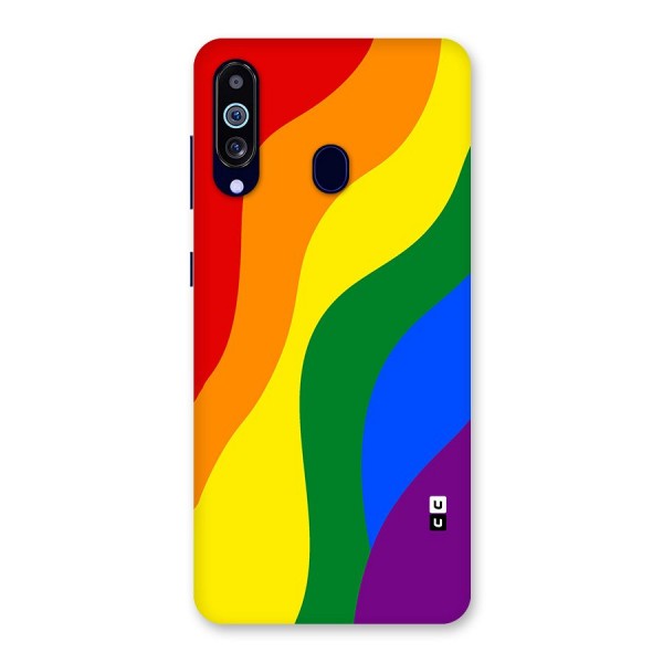 Rainbow Slant Curves Back Case for Galaxy A60