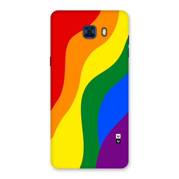 Rainbow Slant Curves Back Case for Galaxy C7 Pro