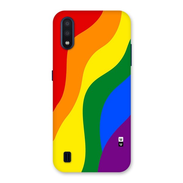 Rainbow Slant Curves Back Case for Galaxy M01