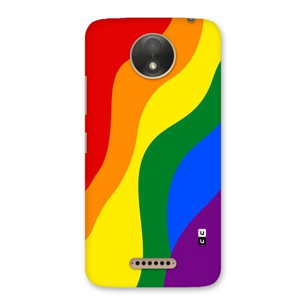 Rainbow Slant Curves Back Case for Moto C Plus