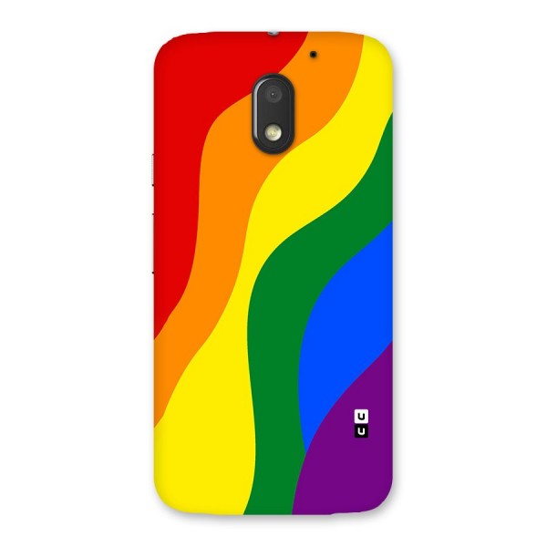 Rainbow Slant Curves Back Case for Moto E3 Power