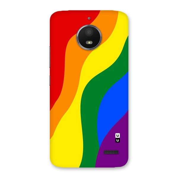 Rainbow Slant Curves Back Case for Moto E4