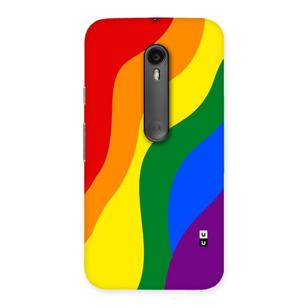 Rainbow Slant Curves Back Case for Moto G3