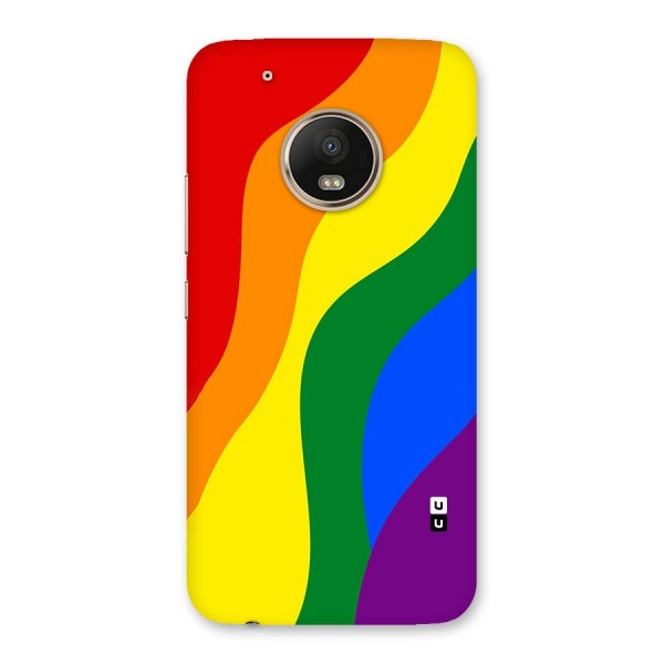 Rainbow Slant Curves Back Case for Moto G5 Plus