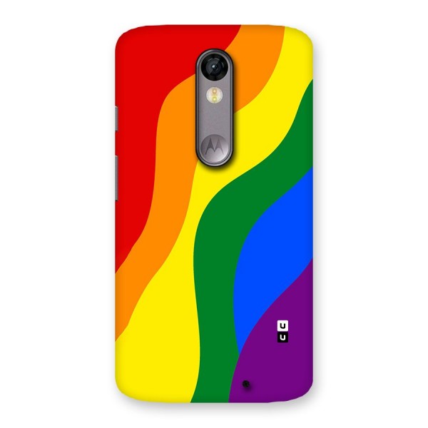 Rainbow Slant Curves Back Case for Moto X Force