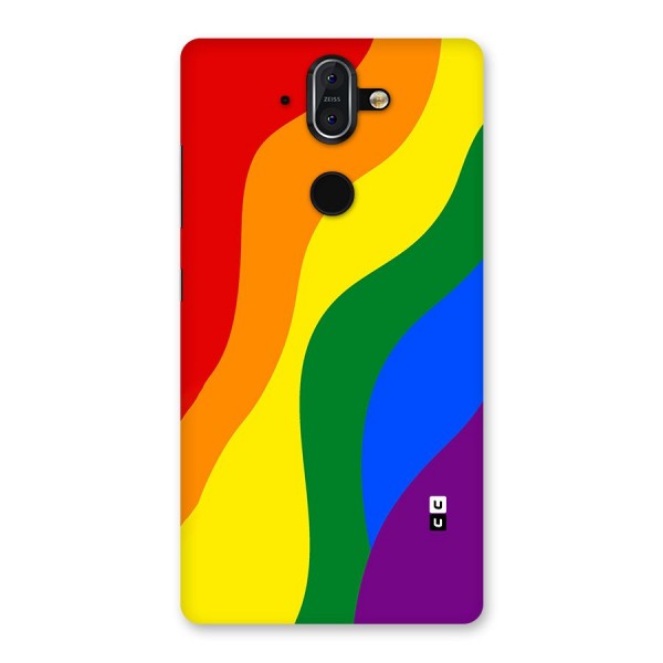 Rainbow Slant Curves Back Case for Nokia 8 Sirocco