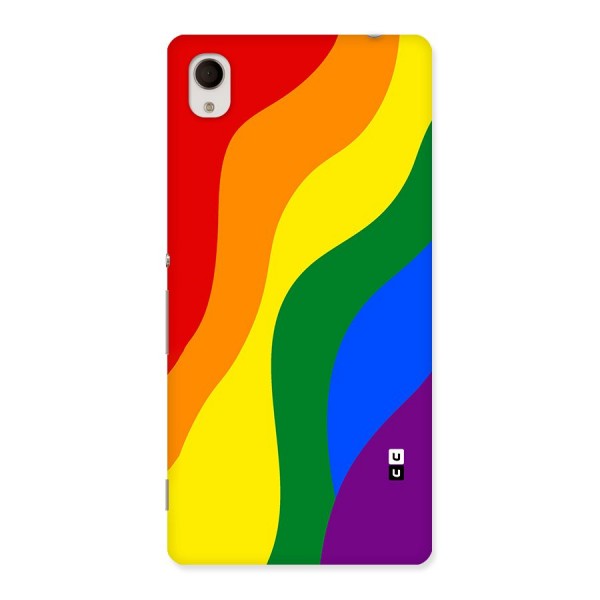 Rainbow Slant Curves Back Case for Sony Xperia M4