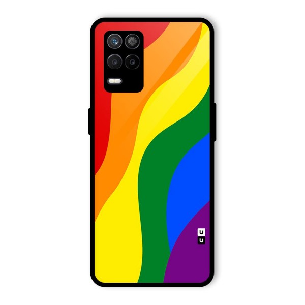 Rainbow Slant Curves Glass Back Case for Realme 9 5G