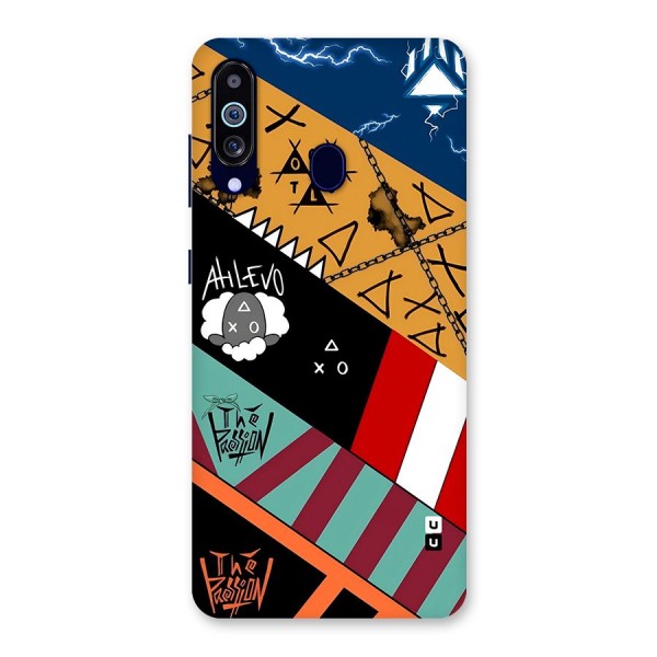 Random Abstracts Art Slant Stripes Back Case for Galaxy A60