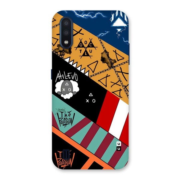 Random Abstracts Art Slant Stripes Back Case for Galaxy M01