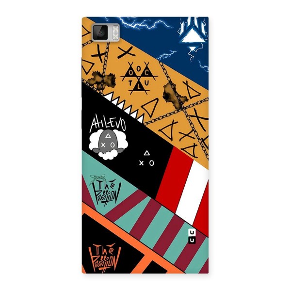 Random Abstracts Art Slant Stripes Back Case for Mi3