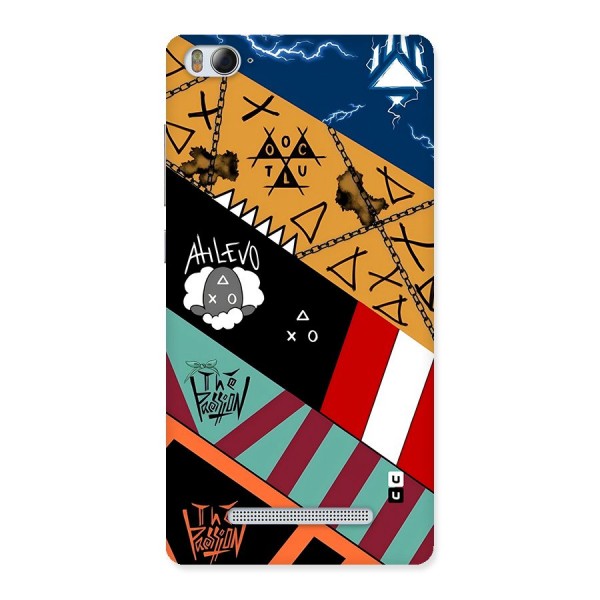 Random Abstracts Art Slant Stripes Back Case for Mi4i