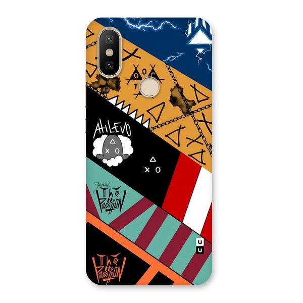 Random Abstracts Art Slant Stripes Back Case for Mi A2